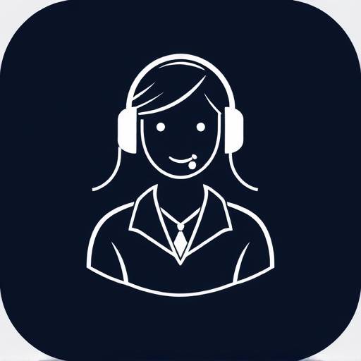 Icona che rappresenta un assistente virtuale o un sistema di supporto