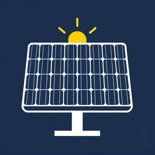 Icona di un pannello solare, che rappresenta l'installazione di impianti fotovoltaici per la produzione di energia pulita.