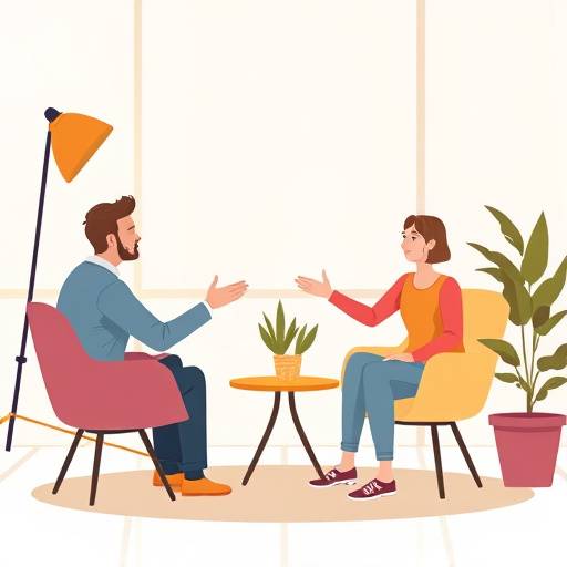 Illustrazione di una persona che riceve coaching, simboleggiando supporto e crescita