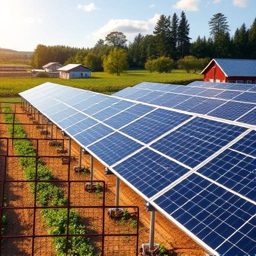 Immagine dell'impianto fotovoltaico installato nell'azienda agricola
