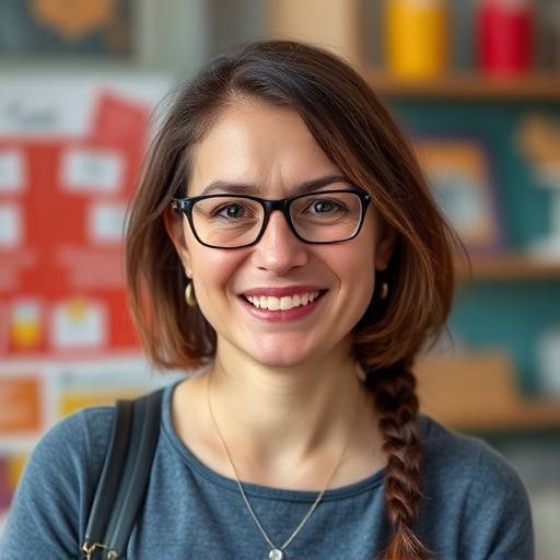 Ritratto di Chiara Romano, insegnante di una scuola elementare a Milano