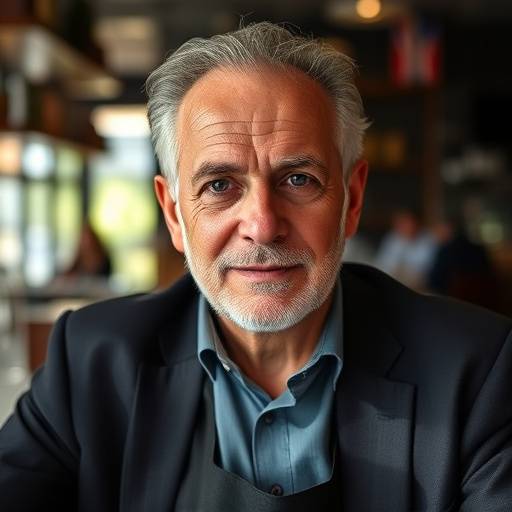 Ritratto di Marco Rossi, proprietario di un ristorante a Milano